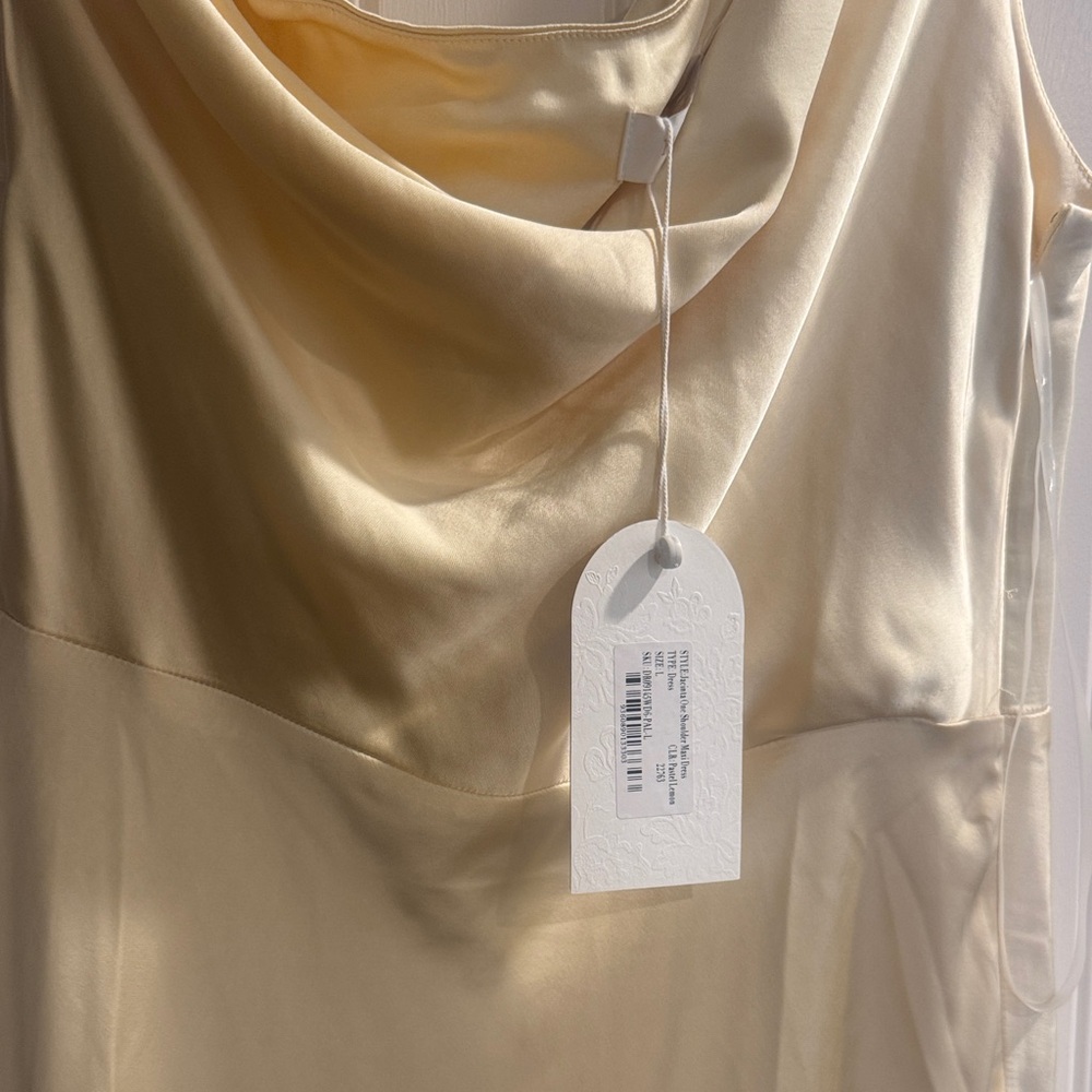 Meshki Satin Cream Maxi Dress